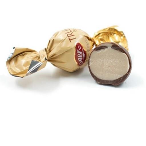 شکلات ترافل گرد وانیلی ABK اوکراین مدل بیسکویتی بسته 1 کیلوییABK truffle chocolate biscuit weight 1000 grams